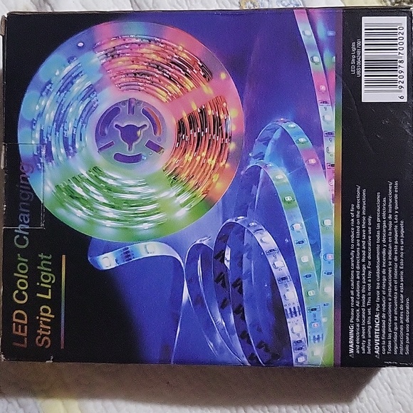 LED color changing strip light 16.4 ft remote control weatherproof 3 mm tape - Picture 3 of 5